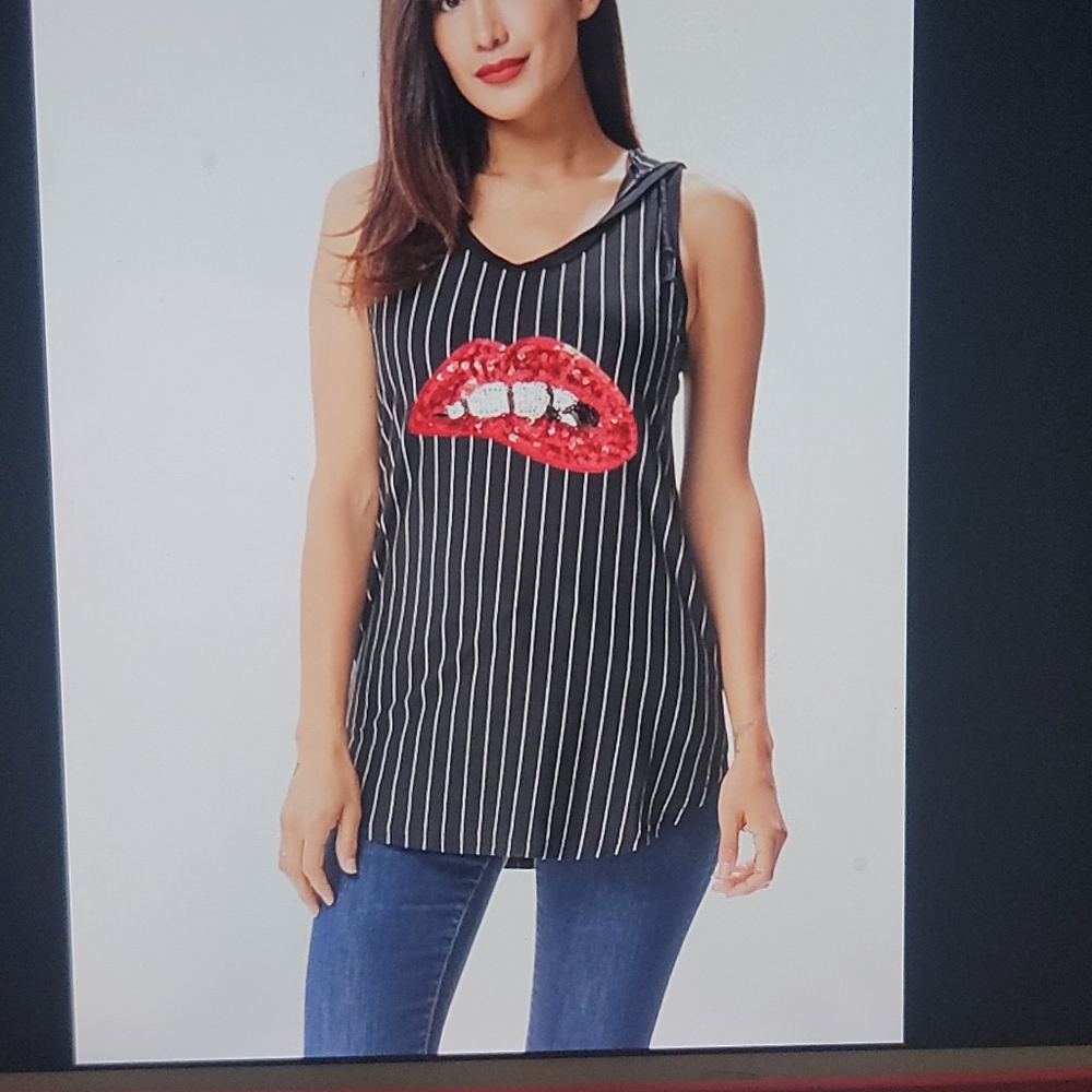 IN2YOU hooded stripe top